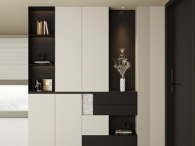 现代极简玄关 现代玄关柜  现代鞋柜