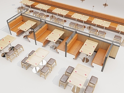 现代简约快餐店 卡座沙发 快餐店桌椅 火锅店桌椅 奶茶店桌椅