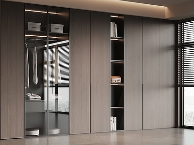 极简衣帽间 成品衣柜