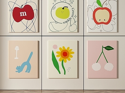 奶油风组合画 简约奶油风组合画