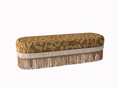 复古床尾凳 老钱风床尾凳 复古床尾凳 流苏床尾凳 矮凳 长凳