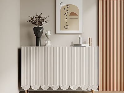 奶油风玄关 玄关柜