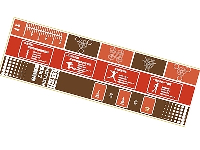 社区健身区 健身运动场 施工图