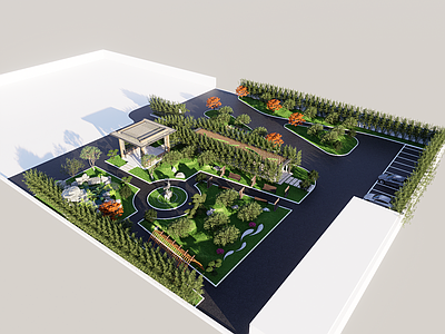 XX办公园区景观 景观大院 办公园区 口袋公园 庭院