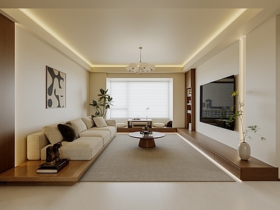 奶油风家居客厅