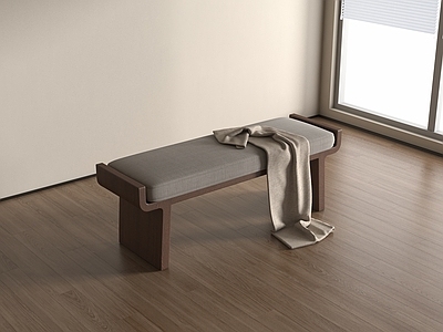 现代简约床尾凳 新中式床尾凳  新中式换鞋凳  床尾凳