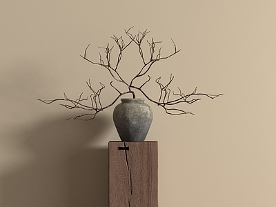 侘寂花瓶 中古花艺  中古风盆景  干枝 花艺