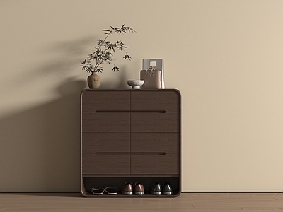 新中式鞋柜 中古鞋柜  鞋柜换鞋凳一体  换鞋凳  玄关鞋柜  花瓶花艺