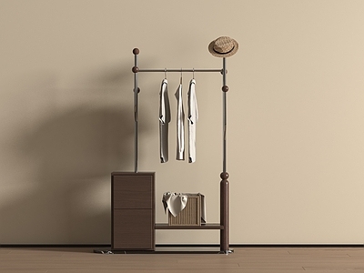 现代简约衣架 中古衣架  挂衣架 衣帽架  复古中古衣架
