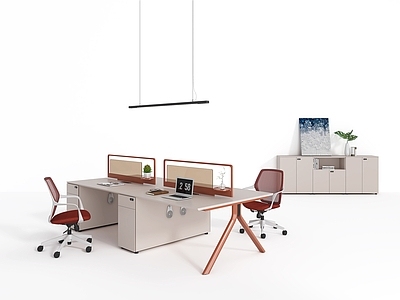 现代简约办公桌椅 现代职员桌椅 办公桌 文件柜 办公室家具 会议桌椅