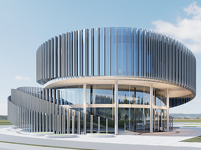 现代售楼处建筑 售楼处建筑 圆形售楼处 圆形展览馆 圆型展览馆 展览馆