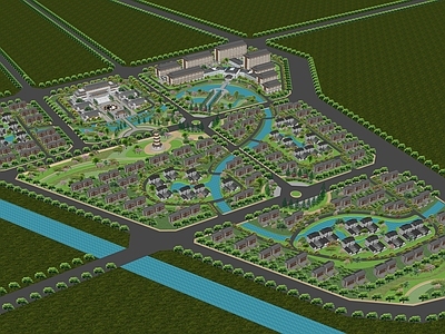 新中式鸟瞰规划