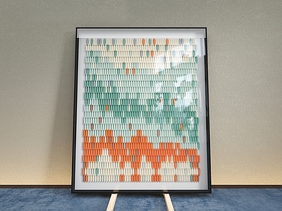 现代简约挂画 现代挂画 多色瓷砖拼贴挂画 轻奢挂画 特色创意画