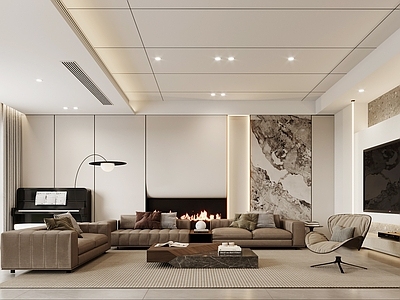 现代极简家居客厅 现代客厅