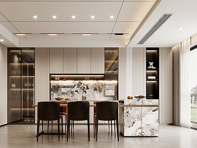 现代简约大平层客餐厅