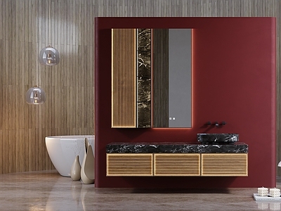 意式轻奢卫生间 浴室柜