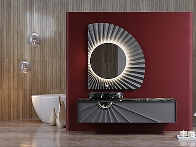 现代轻奢卫生间 浴室柜