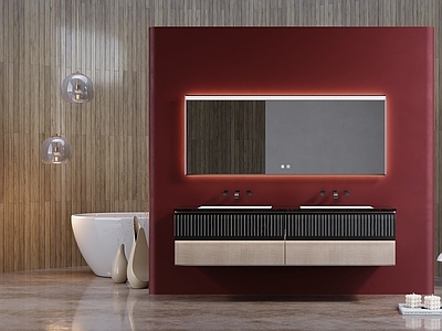 现代极简卫生间 浴室柜