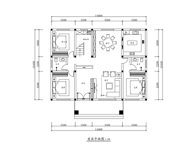 别墅 二层 农村自建房 现代简约 施工图