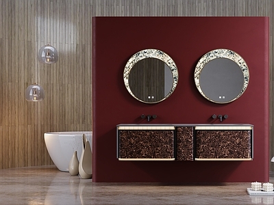 意式轻奢卫生间 浴室柜