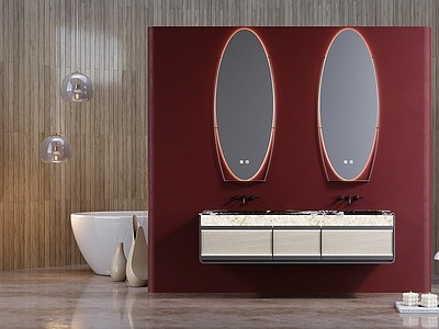 现代轻奢卫生间 浴室柜