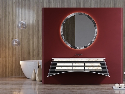 现代轻奢卫生间 浴室柜