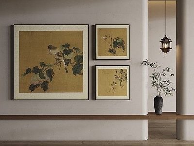 新中式宋式挂画 宋式挂画 宋式美学 宋式玄关 挂画 饰品摆件