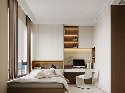 现代简约小卧室
