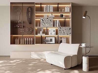 奶油风书柜 现代轻奢书柜