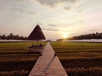 田园自然风亭子