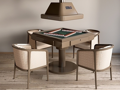 现代简约麻将桌 棋牌桌 娱乐桌椅