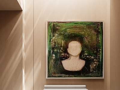 复古挂画 绿色挂画 挂画 宋式挂画 抽象挂画