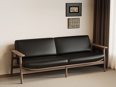 日式双人沙发