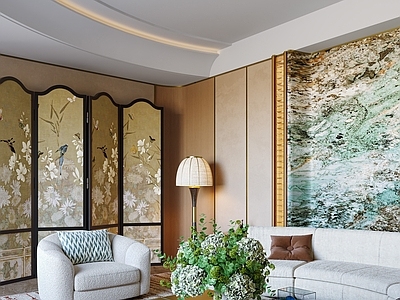 新中式家居客厅