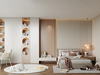 奶油风通用儿童房