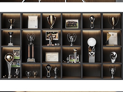 现代简约奖杯奖牌