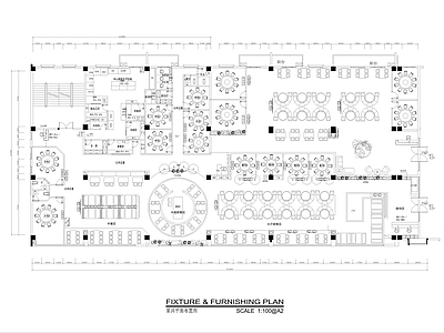 现代其他餐饮空间 餐厅平面图 施工图