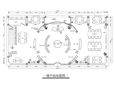 现代图书馆 图书馆平面布置图 施工图