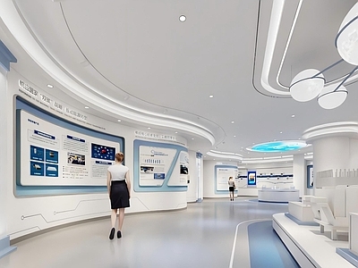 现代简约企业文化展厅 展厅 企业展厅 现代