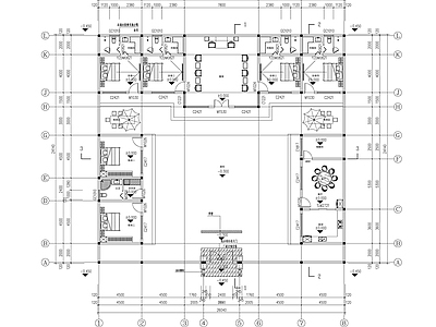 现代四合院 一层四合 施工图