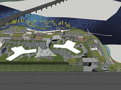 现代主义鸟瞰规划