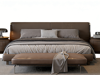 意式极简双人床 主卧