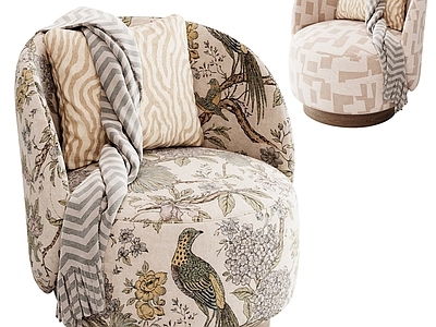 复古混搭单人沙发 沙发