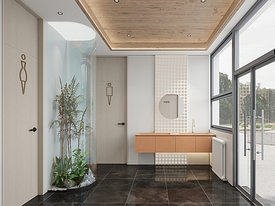 现代简约公共卫生间 现代公共卫生间