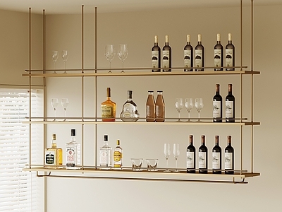奶油风酒架