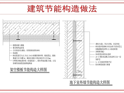 建筑综合节点 建筑节能构造做法 施工图