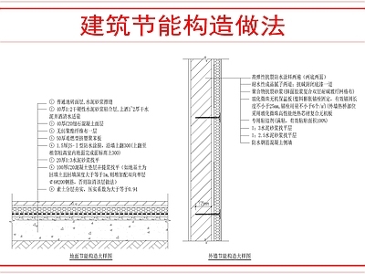 建筑综合节点 建筑节能构造做法 施工图