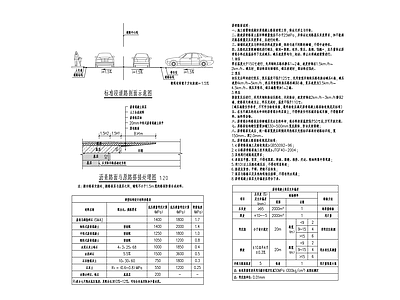 混凝土结构 新建沥青路面 白改黑 加铺沥青 沥青路面设计说明 道路搭接处理图 施工图