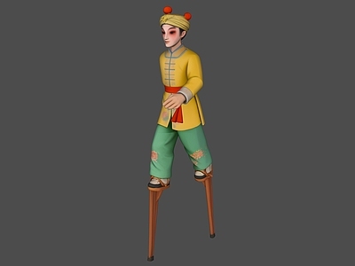 新中式虚拟人物 潮汕高跷人物
