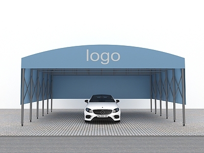现代简约车棚 车棚 遮阳棚
